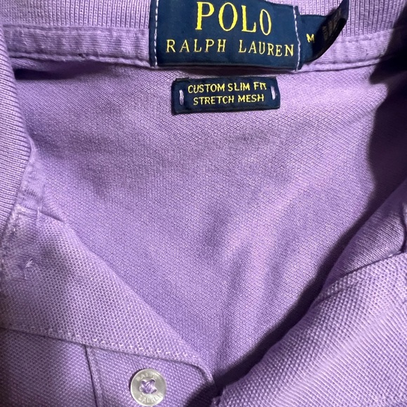 Mens purple Polo Ralph lauren polo shirt slim size M - Picture 2 of 2